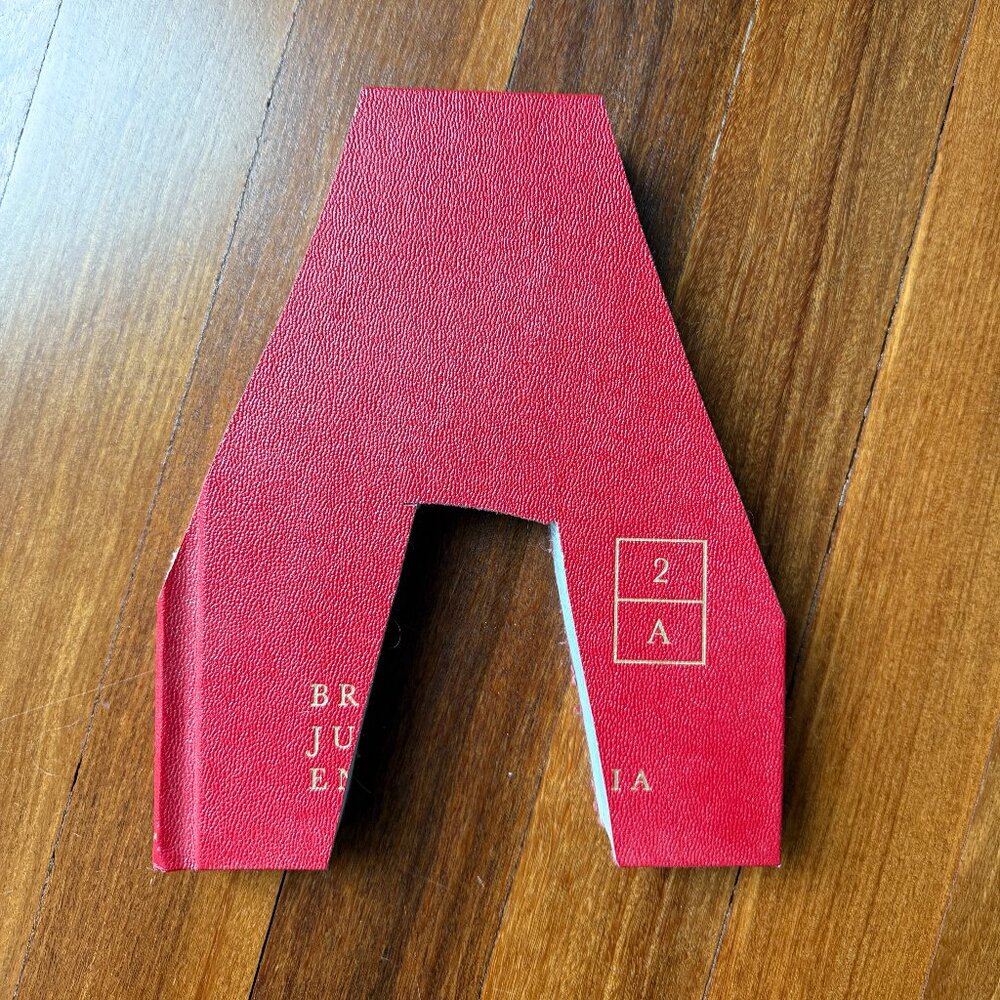 Vintage Book Monogram Letter - A